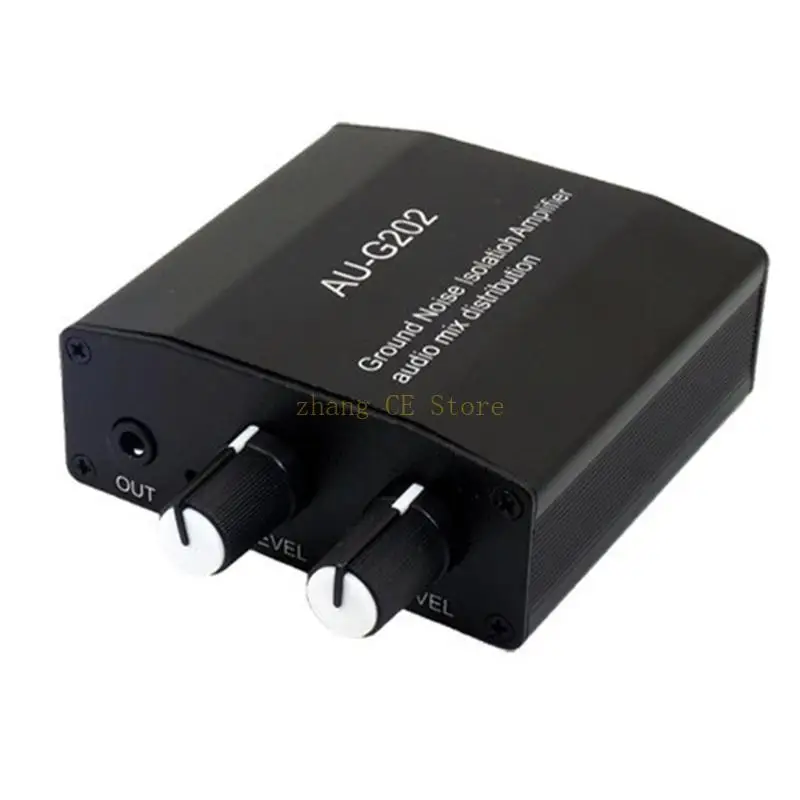 M5TD 2CH 3,5mm Mixing Bảng điều khiển Stereo 2-IN-2-OUT với máy trộn cách ly mặt đất chung cho nghe và loa