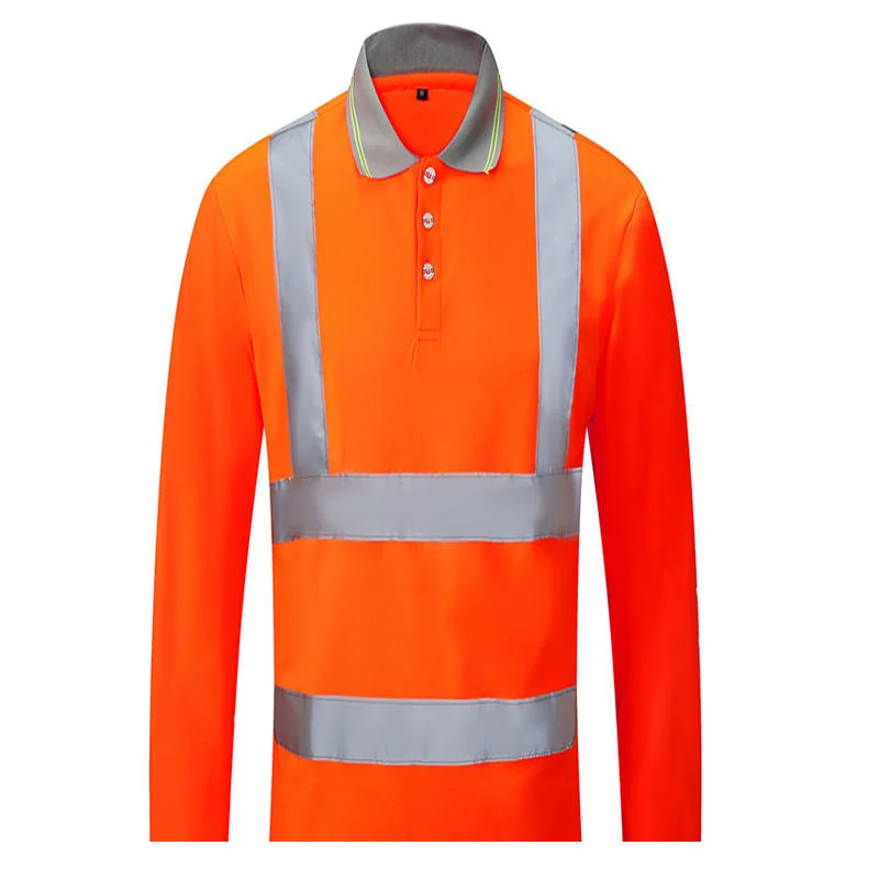 2022Outdoor Shirt Fluorescent High Visibility Safety Work Shirt Summer Breathable Work T Shirt Reflective Vest t-shirt Quick Dry