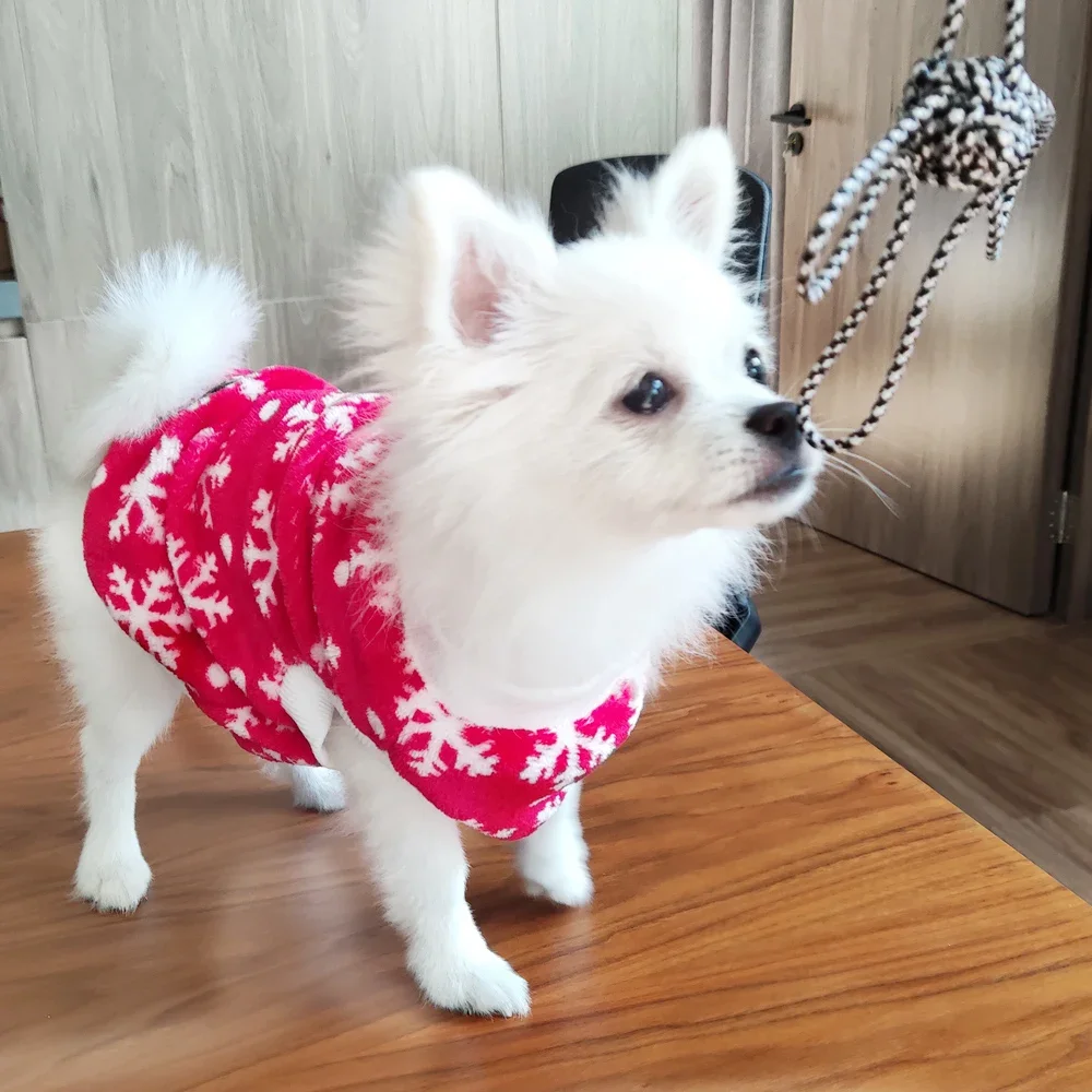 Pet Clothes,Christmas Design Neck Warm Sweater Warm Comfortable Clothes Pet Coat For Small Dogs