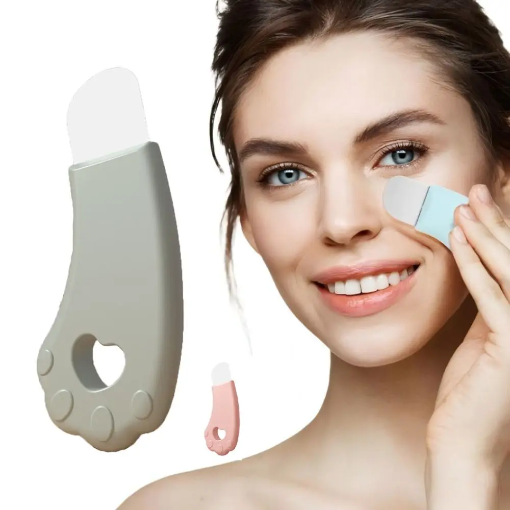 Forma de pata de gato facial ferramenta de remoção de cravo silicone remover cravo acne rosto espátula handheld limpeza profunda removedor de sebo