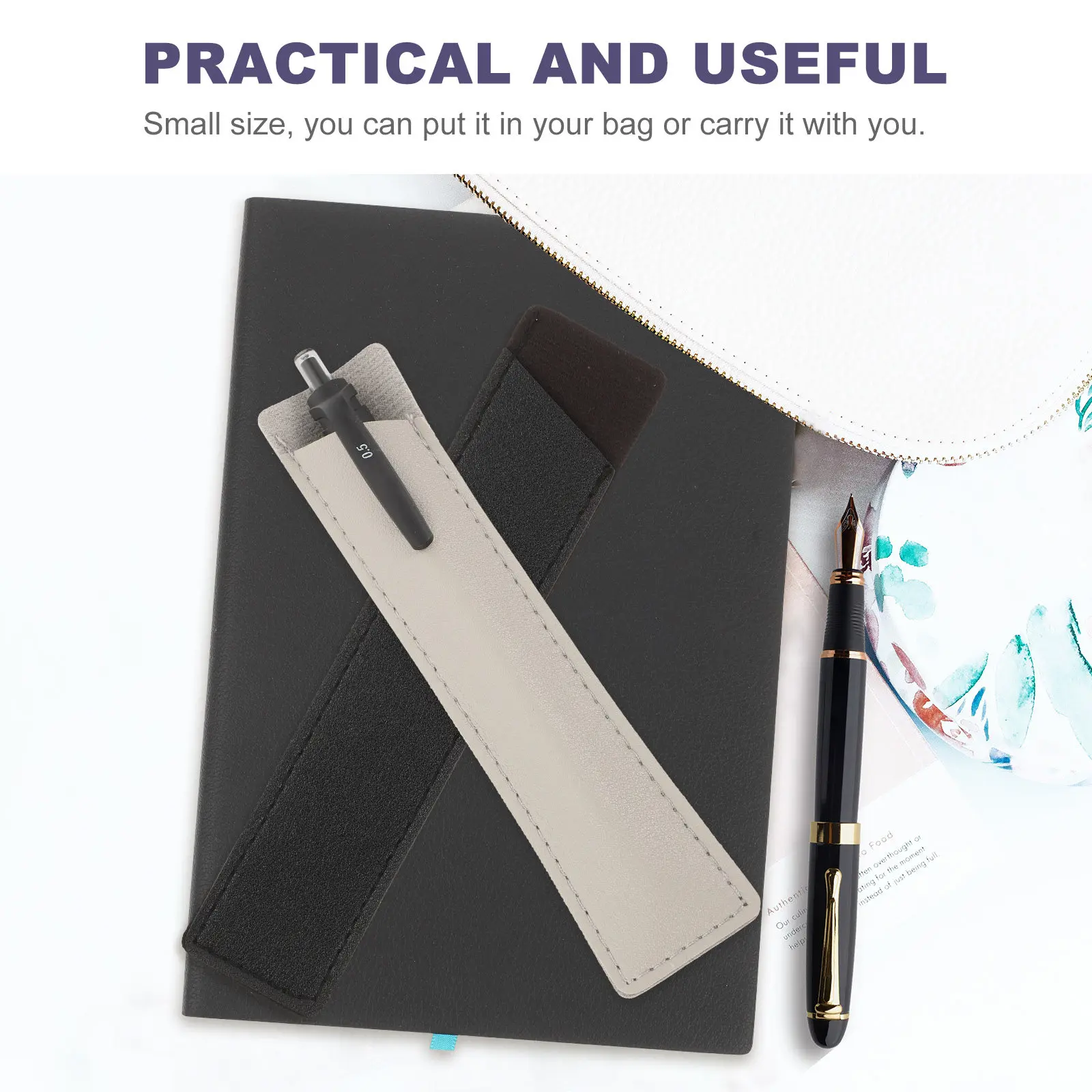 12 Pcs Small Notebook Adjustable Pen Storage Solution Elastic Holder for Planner