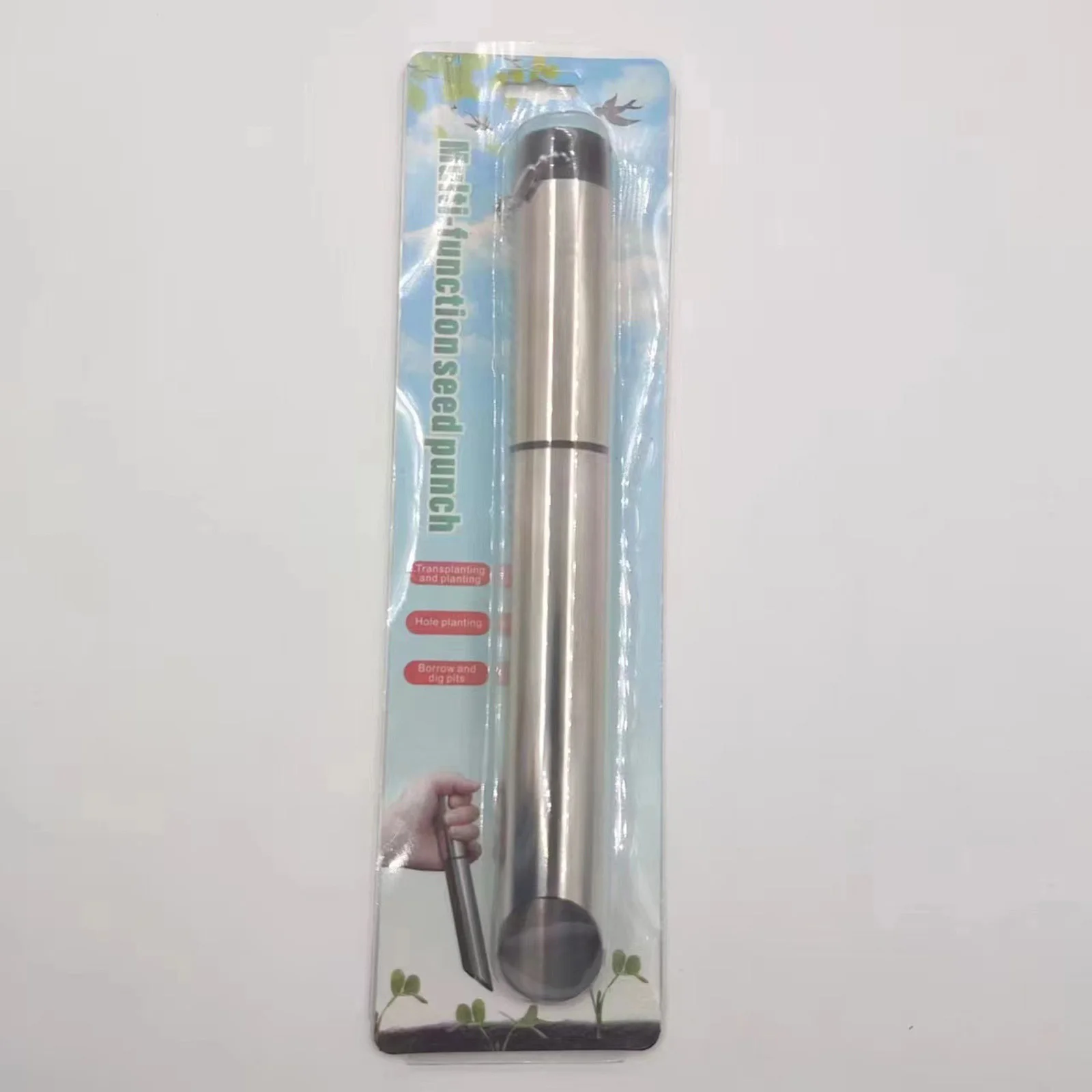Gardening Hole Punch Stainless Steel Soil Perforator Efficient Planting Tool for Home Garden Agriculture Durable Heavy Duty