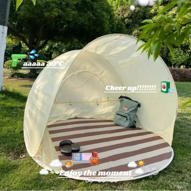 Automatic Quick‑Open Parent‑Child Tent, Kids Play Tent with Beach Picnic Mat for Indoor Outdoor Camping Use