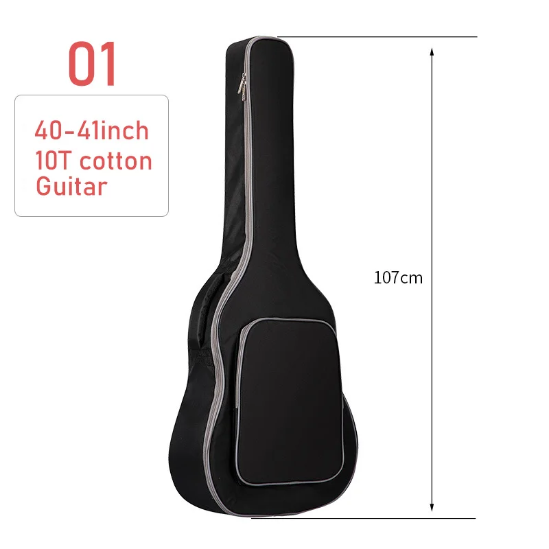 Soft Case Electric Guitar Case Double Shoulder with Cotton Strap Thick Shockproof Pad Bottom Portable 5Mm Sponge Bag Guitar Bag