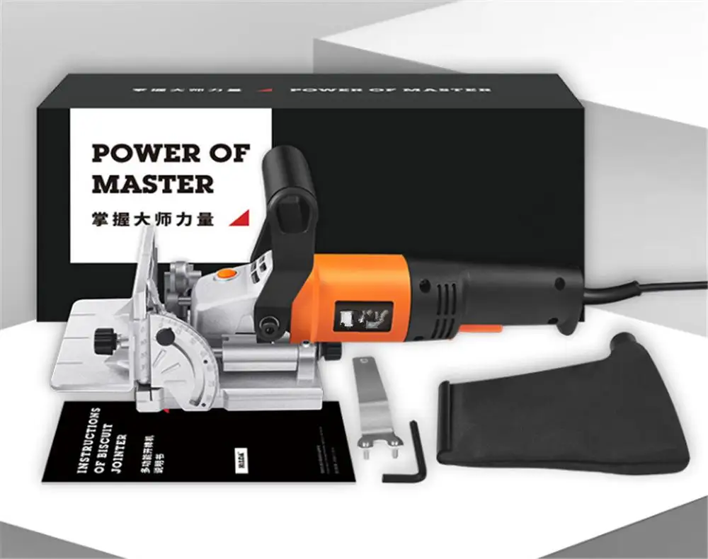 

MIK-ZK5-100 Handheld Slotting Machine Woodworking Tenoning Machine with Adjustable Angle for Home Improvement Boring Wood Tasks