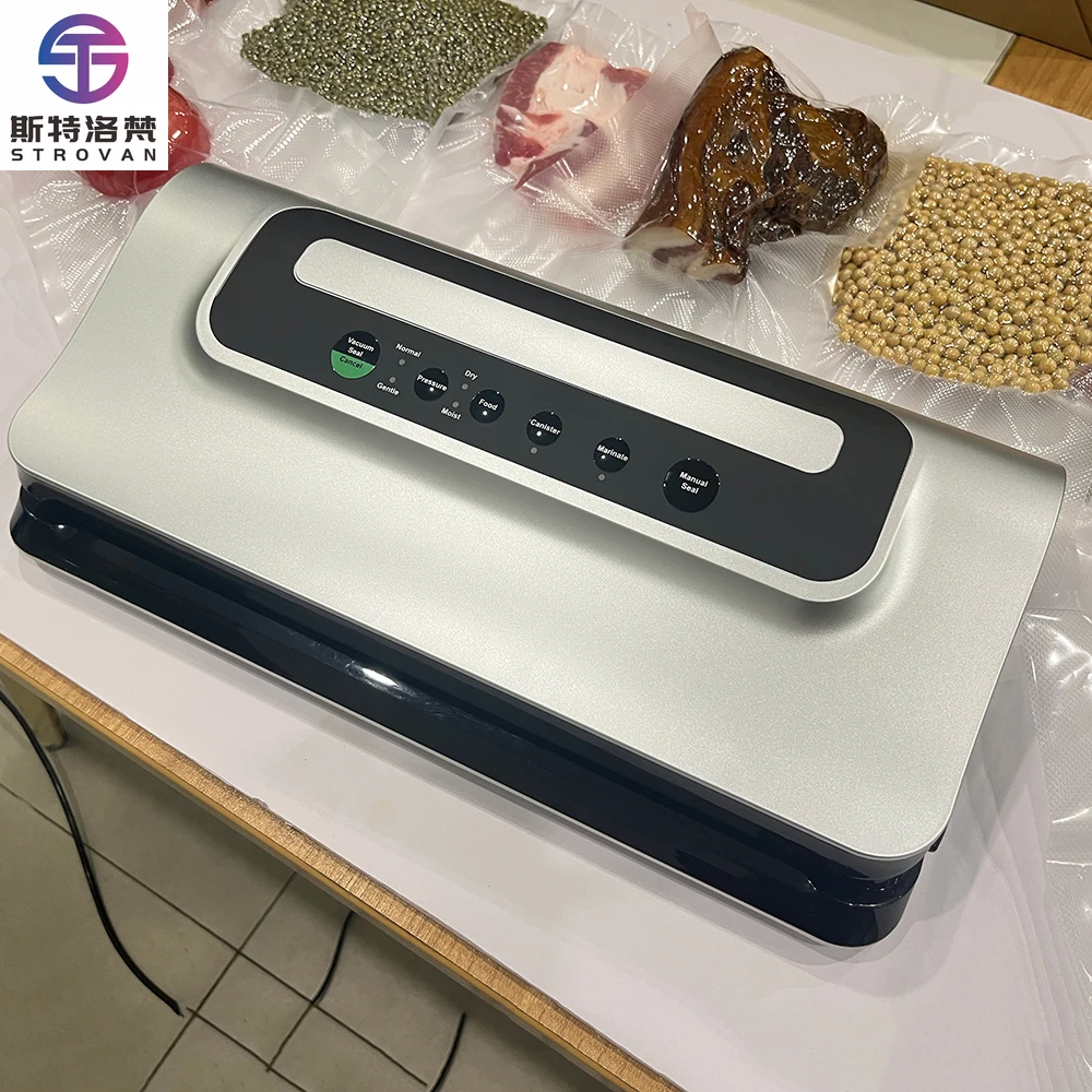 STLF Compact Vacuum Sealing Machine Overheating Protection Electric Power Source Plastic Material for Kitchen Food Storage