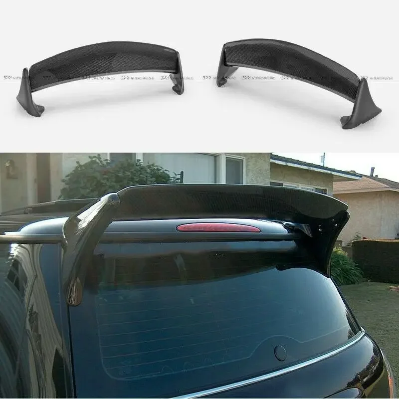 For Mini Cooper R50 R53 AQR Style Carbon Fiber + FRP Unpainted Rear Window Spoiler Roof Wing Lip Bodykits Trim Kits Addon Parts