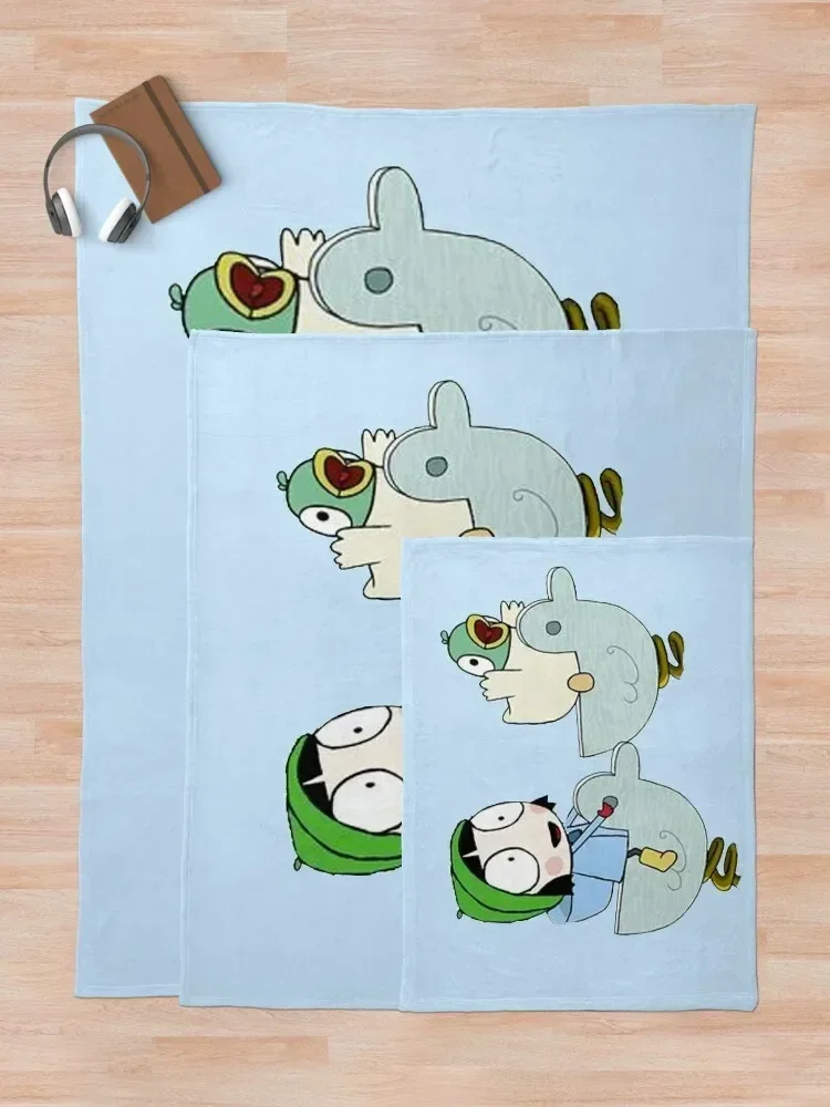 Sarah and duck Throw Blanket Soft Plaid decorative Flannels Custom Blankets