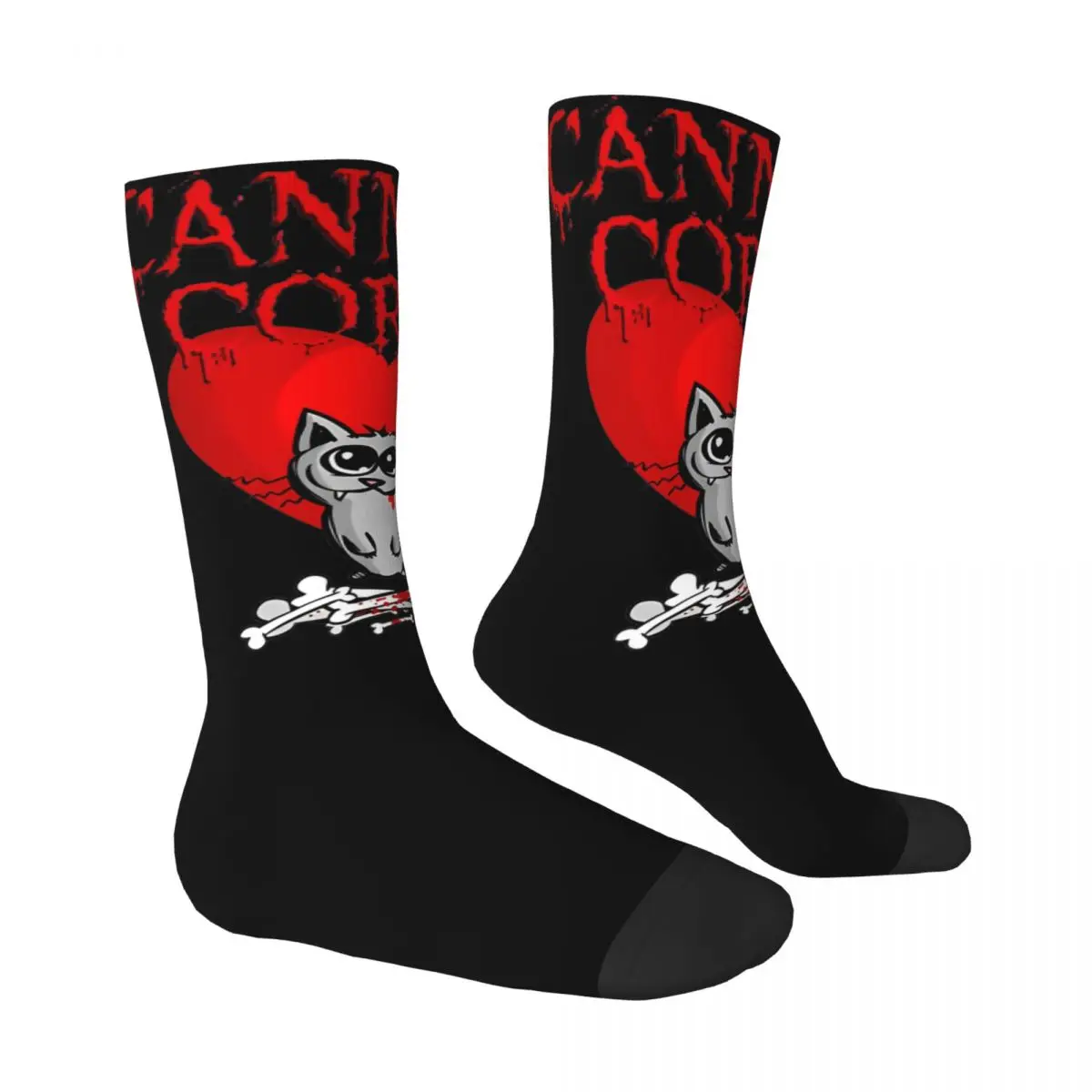 Cannibal Corpse Socks Cute Cat Funny Stockings Autumn Anti Sweat Men's Socks Comfortable Custom Skateboard Socks