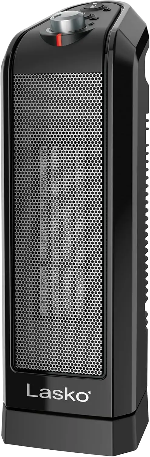

Oscillating Ceramic Heater 1500W, 3 Speeds, Thermostat, Overheat Protection, Black, 15.7'