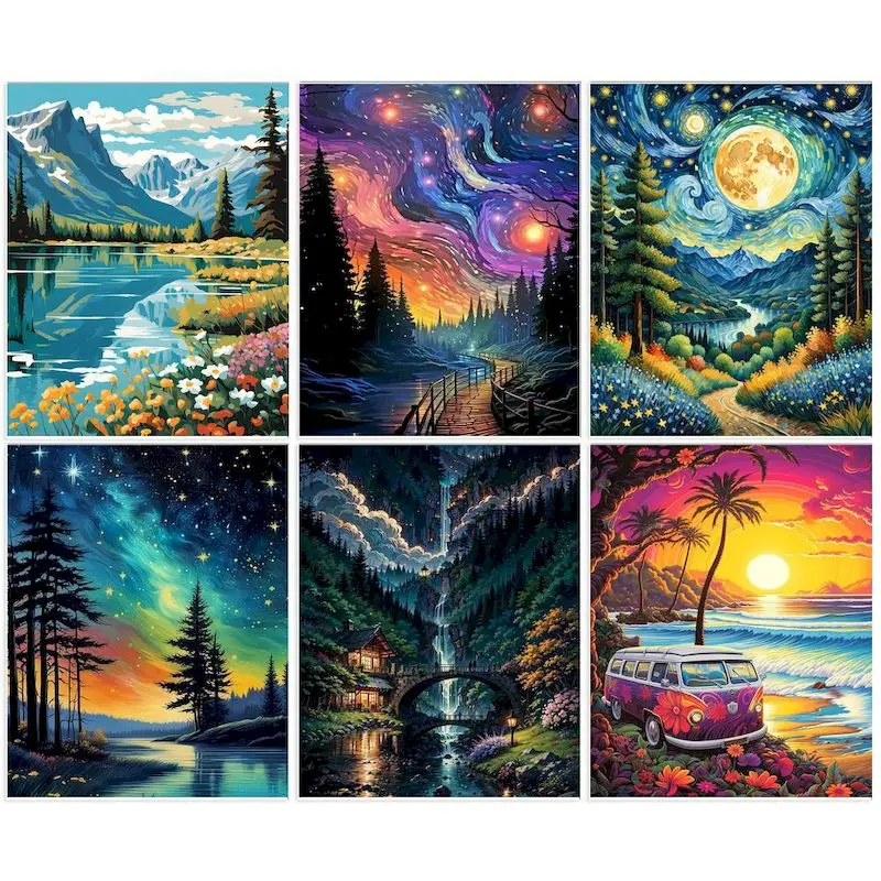 GATYZTORY 40x50cm Painting By Numbers DIY Paint Kit Drawing Girls Picture Painting Numbers For Adults Decorative Paintings
