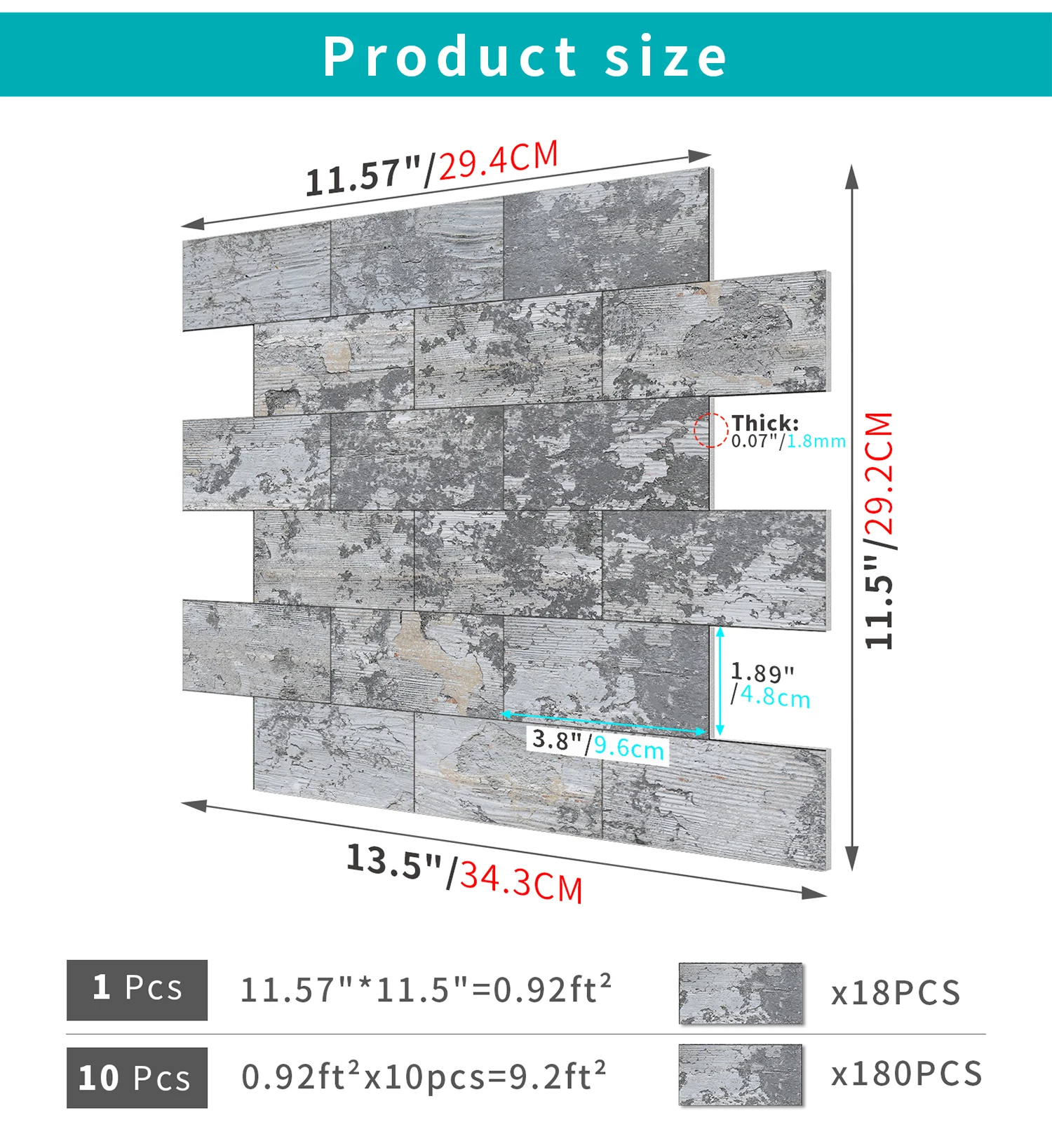 Stein korn 3d gefrostete Schaum fliesen Aufkleber selbst klebende Küche Bad amerikanische Wand dekoration wasserdichte öl beständige Tapete – Detail 5