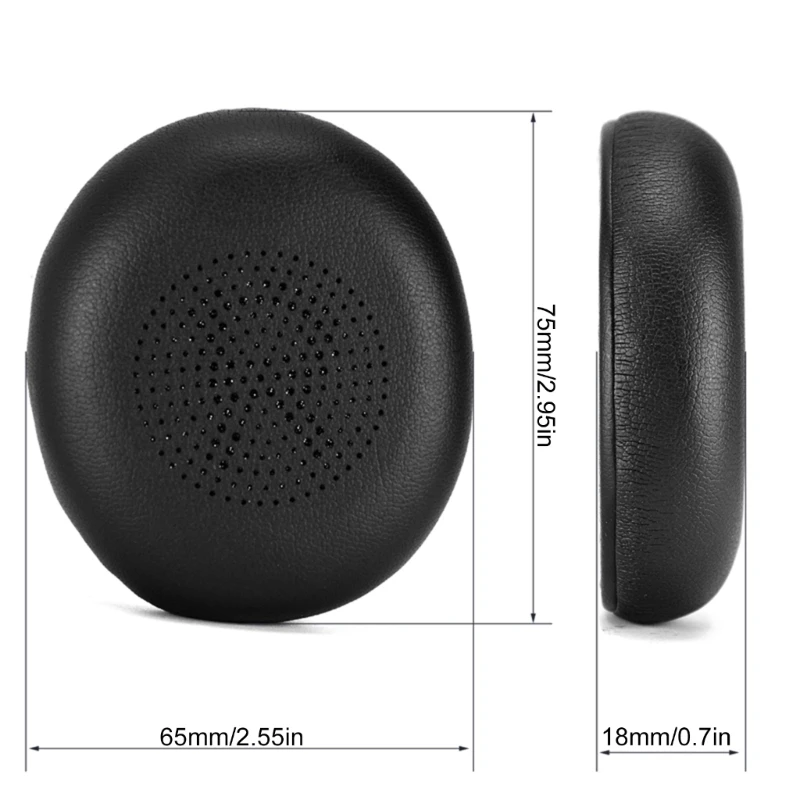 Quality Ear Pad Ear Cushions Compatible for 45h Evolve 2 65 On Ear Headsets,Soft Protein Leather Earpads Ear Covers