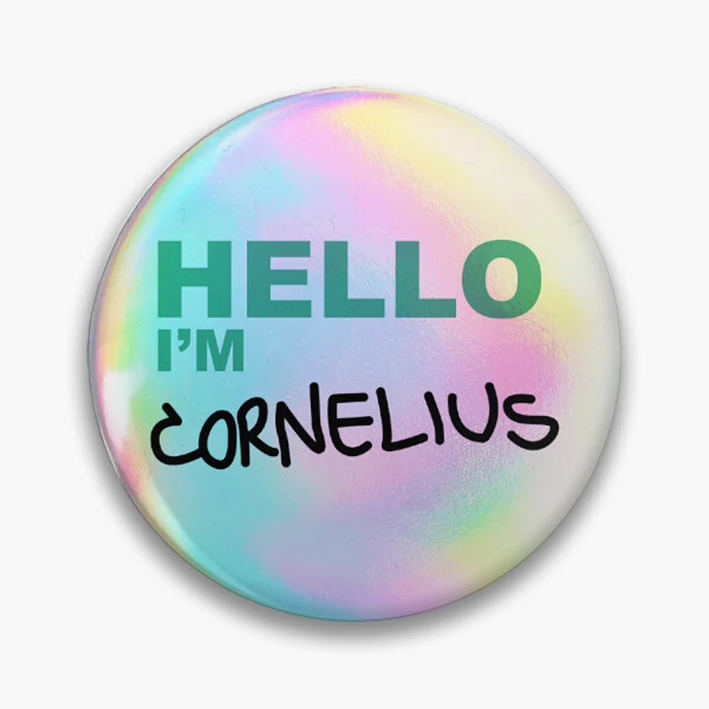 FIGHT CLUB - CORNELIUS NAME TAG Pin Holographic Star Heart Pin Brooches Laminated Button Fashion Accessory