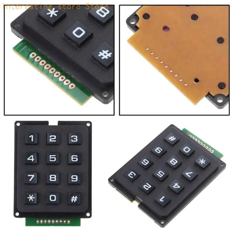 12 Tasten, 3 x 4 Membranen, Tastenfeld, 4 x 3 Matrizen, Array-Matrizen, Tastatur, Membranen, Tastenfeld 55KC – Detail 9