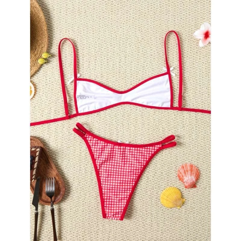 New sexy two-piece bikini with bow decoration, a popular itembikiniHot-selling swimwear