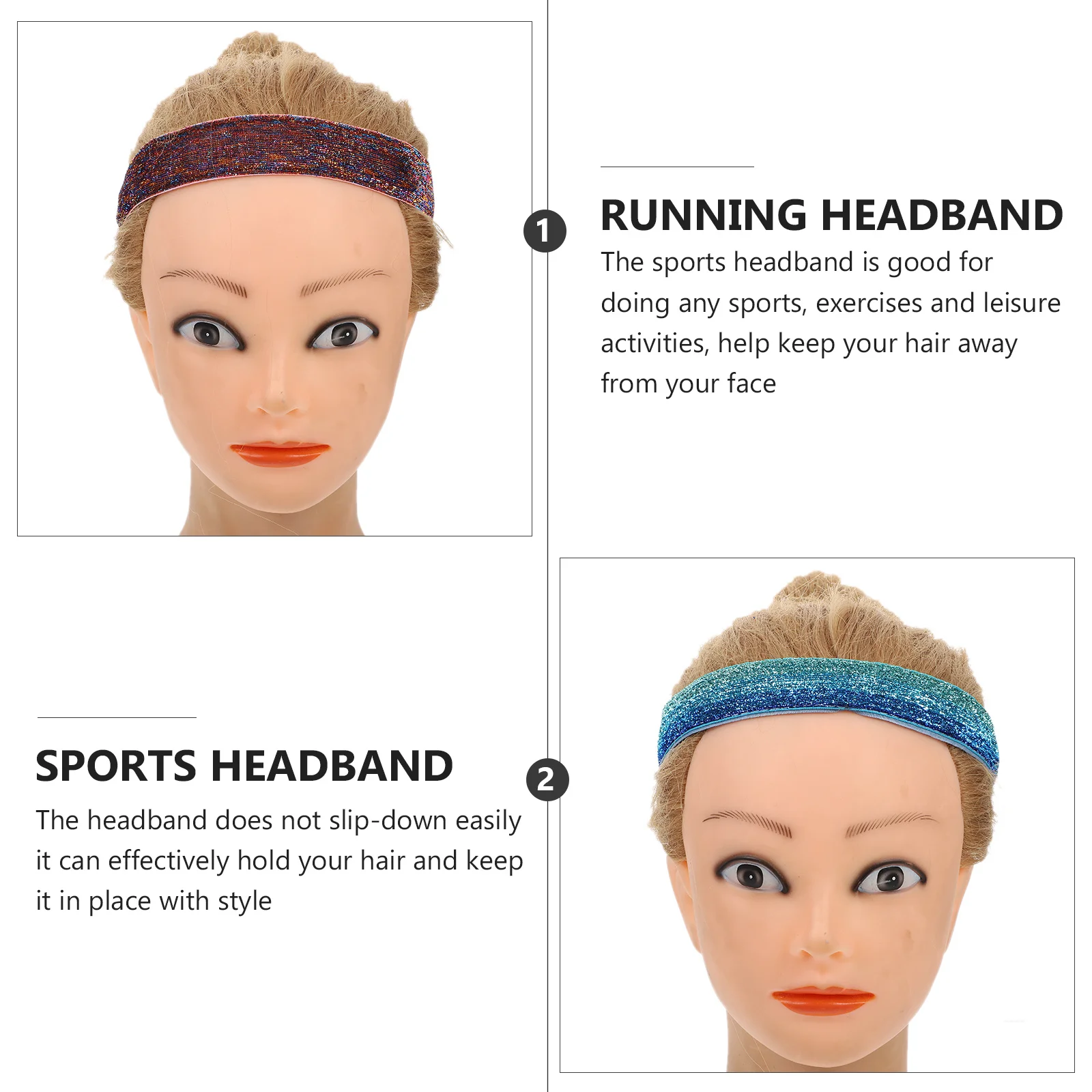 

4Pcs Kids Sports Headband Elastic Non-Slip Running Exercise Sweat Absorbing Breathable Hairband Outdoor Fitness Accessories
