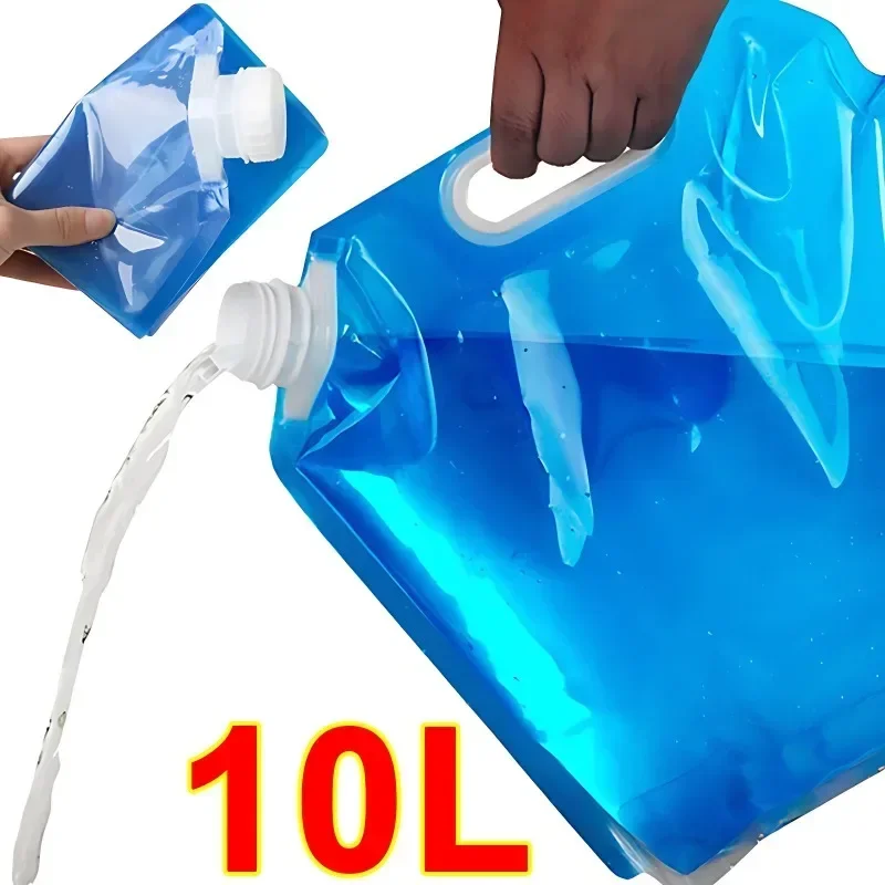 High Capacity Outdoor Water Bag 5/10L Folding Water Bag Canister Tasteless Safety Seal Lightweight Drinking Water Storage Bag