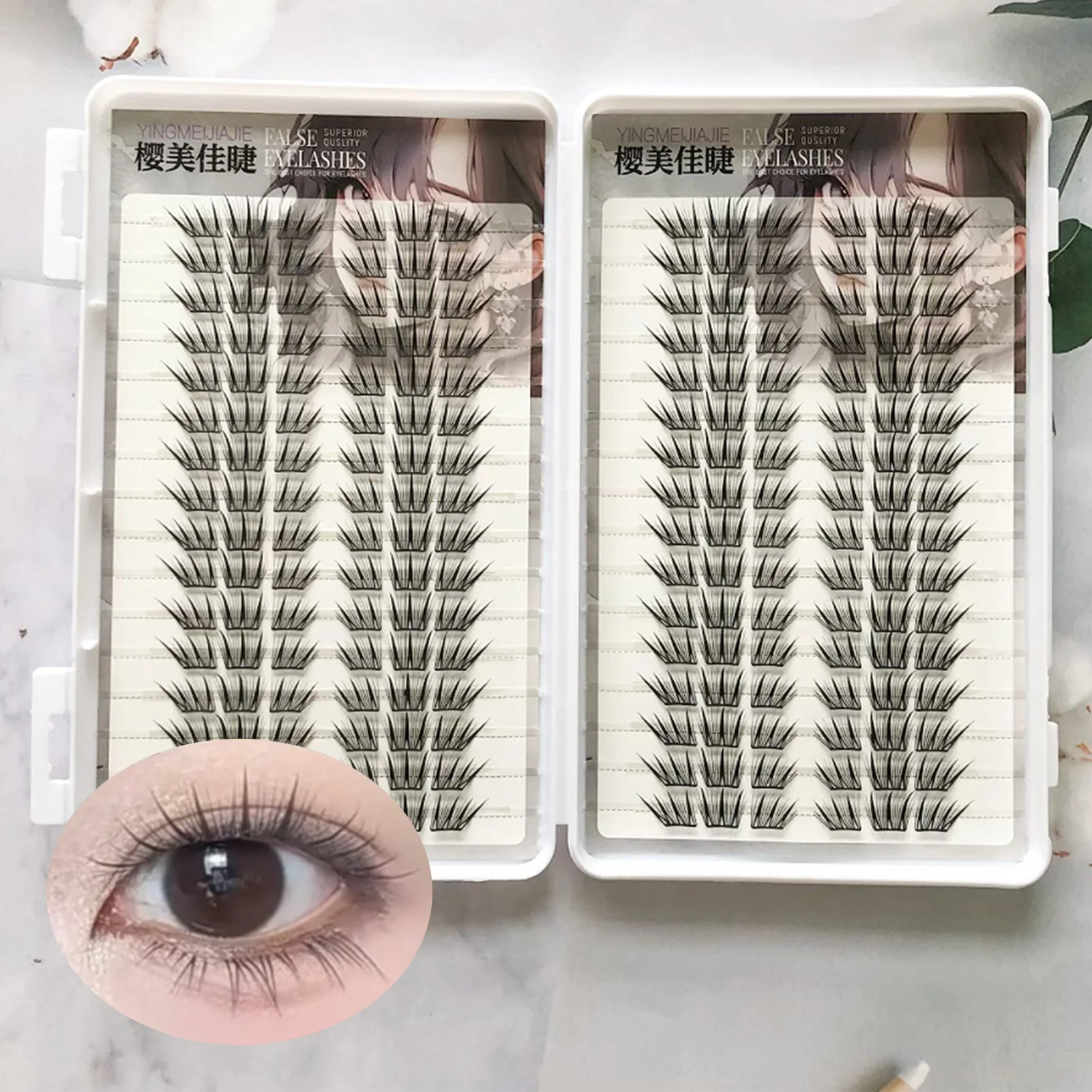 Moda diária extensões de cílios postiços misturados 9-13mm comprimentos c onda volume fibra cílios cosplay salão de maquiagem