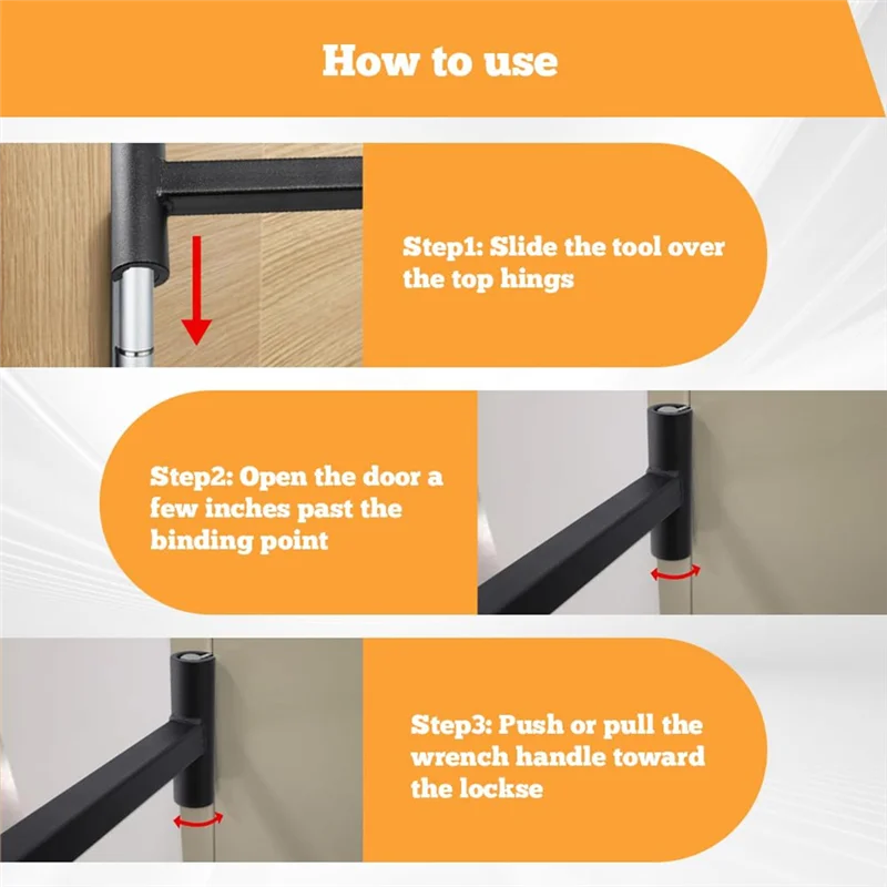 

Hinge Adjusting Wrench,Door Hinge Adjustment Tool,Heavy Weight .134 And .180 Gauge Commercial Door Door Hinge Wrench-ABXK
