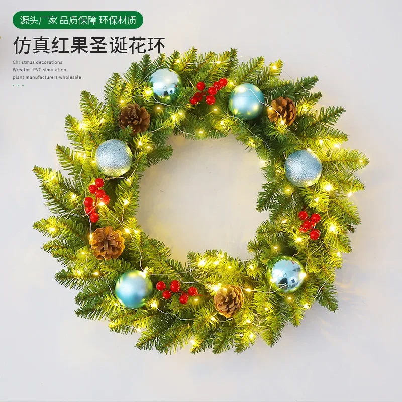 

Christmas Wreath Rattan 30/40/50/60cm Christmas Ornament Garland Door Hanging Scene