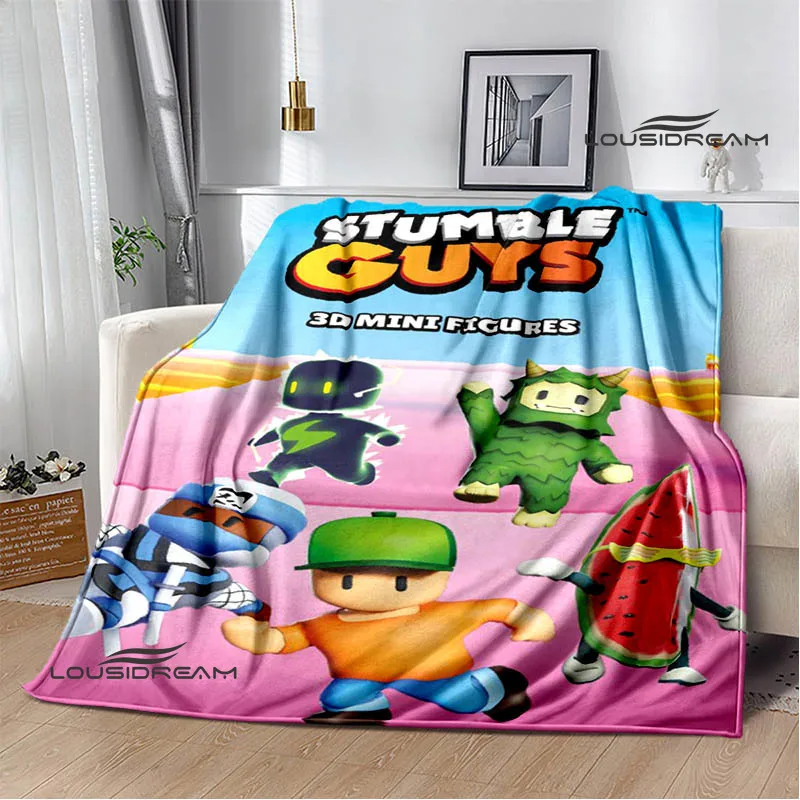 3D game Cartoon Stumble-guys printed blankets Warm Flannel blanket Soft and comfortable blanket bed linings Birthday Gift