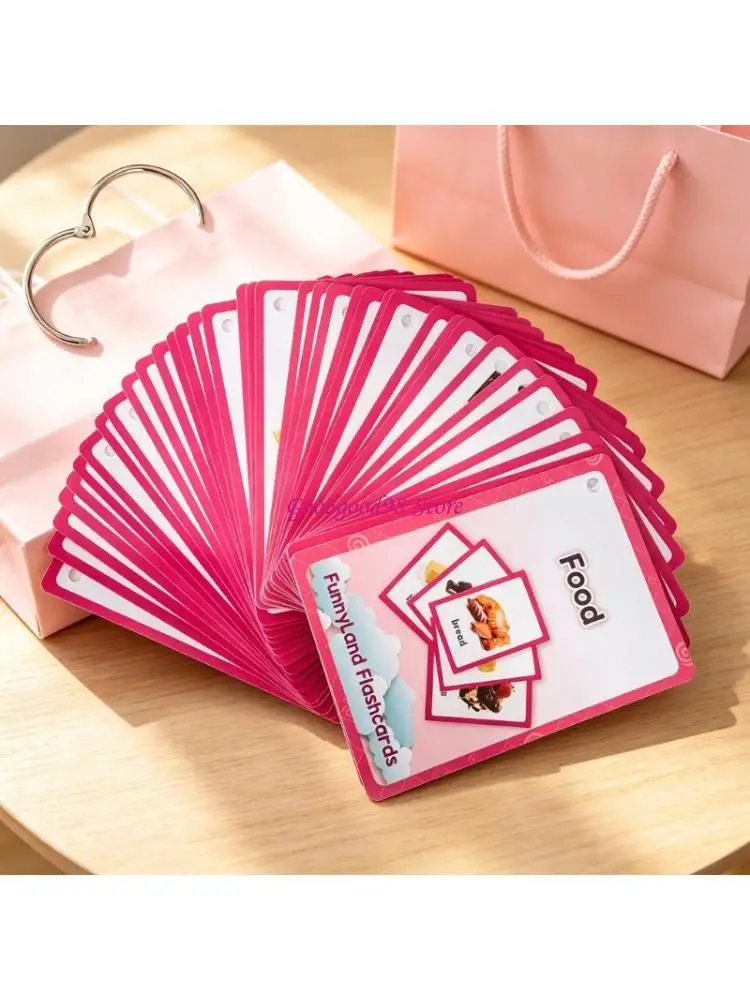 Picture Word Flash Cards Set Kids Early Learning Vocabulary Card For Children Language Teaching Classroom Demonstration
