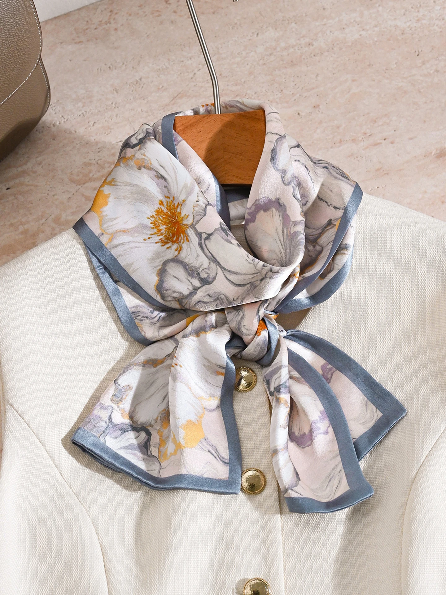 シルクロングスカーフ-レディース-2026年新作-軽量-高級-春-花柄-ネックプロテクション-ハイエンド-長方形-シルクスカーフ