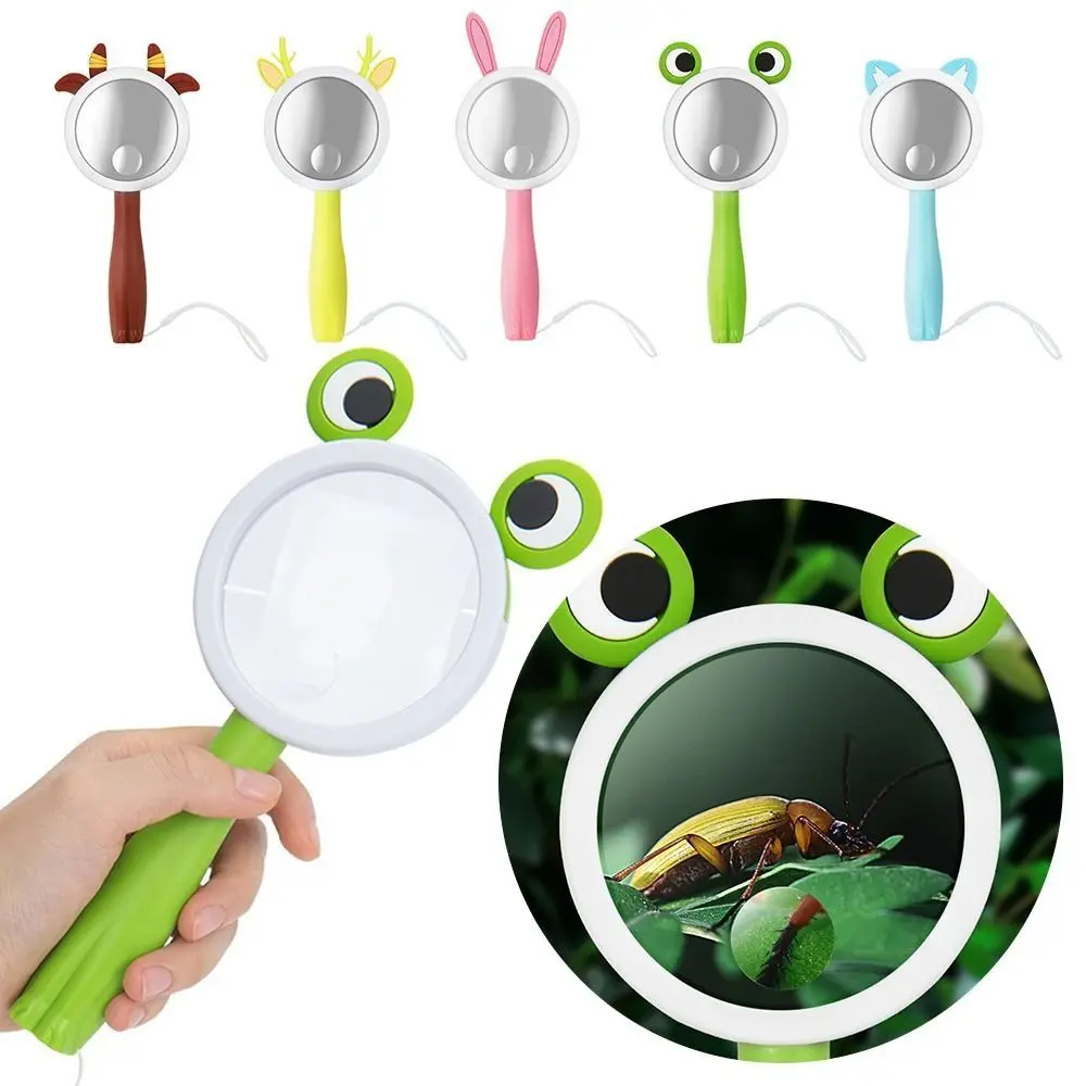 ABS Plastic Kids Magnifying Glass 10X Magnification Breakage-Proof Frame Handheld Magnifier Ergonomic Non-Slip Handle