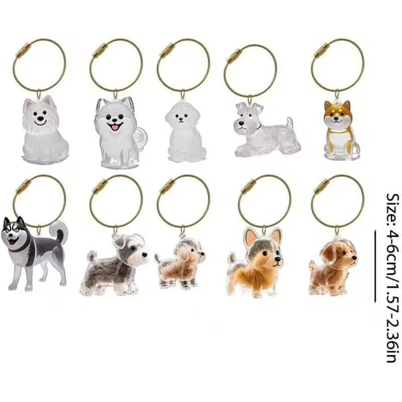 Haustierhaar-Andenken-Kapsel Schlüsselanhänger Transparenter Behälter für Hundehaar Gedenk-Anhänger Tragbarer Aufbewahrungsort Geschenk für Tierliebhaber – Detail 2