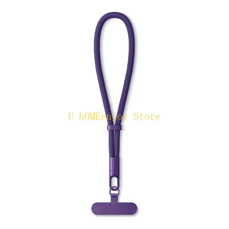 B0KF Adjustable Wrist Strap Not Drop Design Rotating Steel Clip for Secure Phone