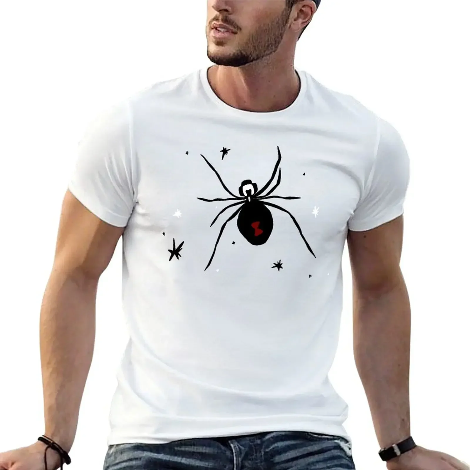 Black Widow Astronaut T-Shirt quick drying cotton graphic tees blanks graphic t shirt vintage Men's clothing