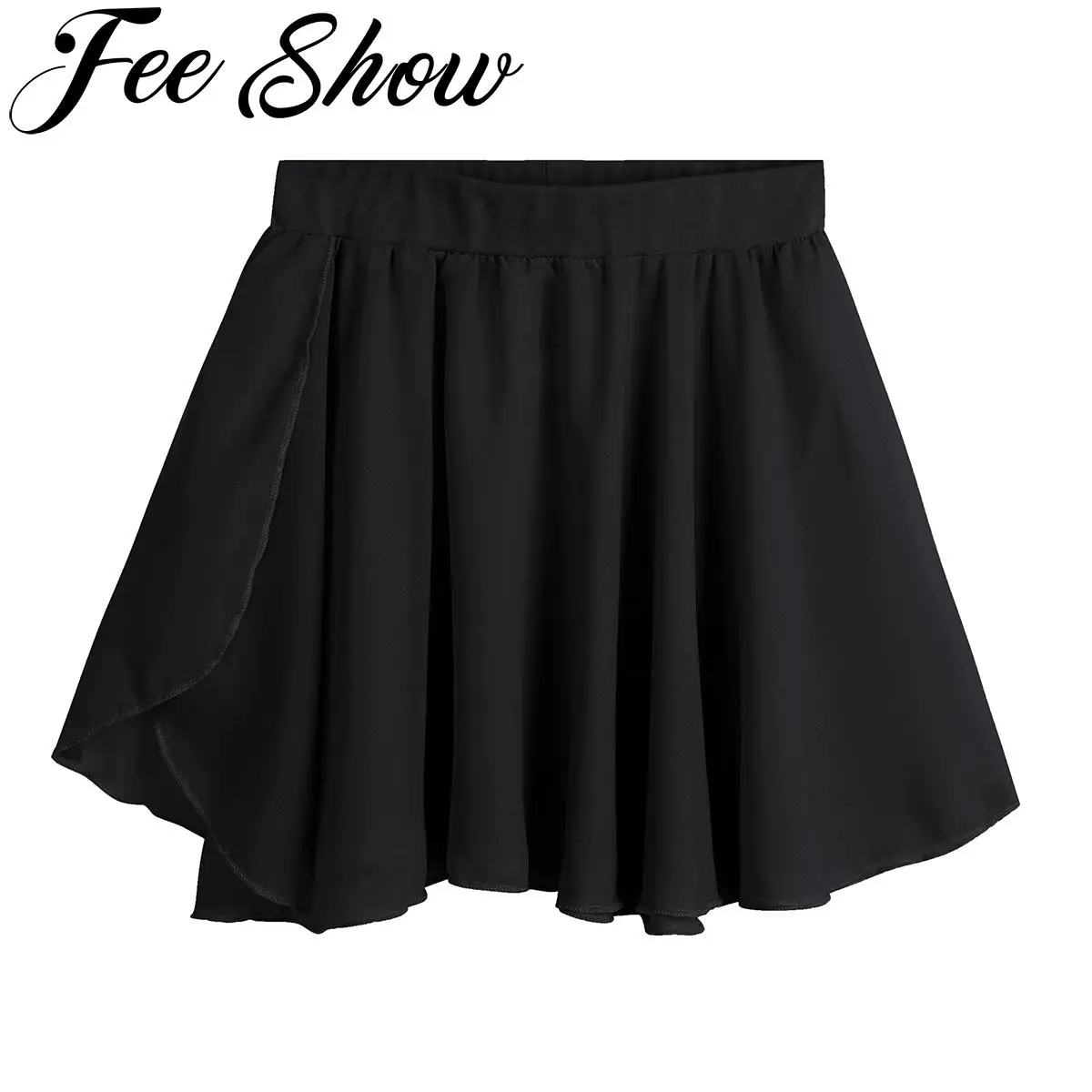 Ballet Dance Chiffon Skirt Pure Color Ballet Gymnastics Elastic Waist Skirt Girls Chiffon Ballet Wrap Short Dance Practice Skirt