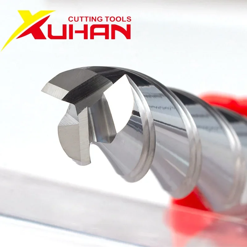 HRC55 Woodworking tools straight flutes Cnc carbide End mill Aluminum Copper Wood Milling cutter Milling Tools