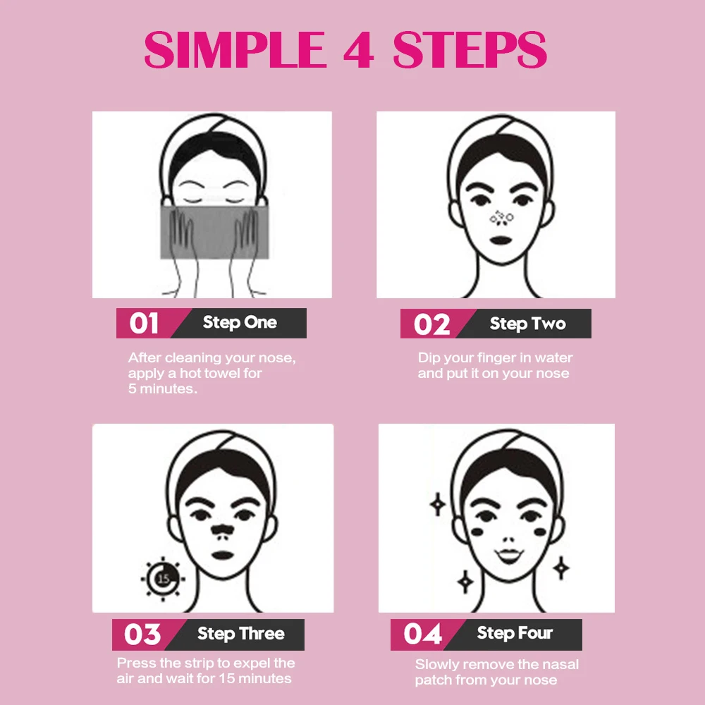 Large Size Black Nose Strips Pink Blackhead Remover Deep Cleansing Pore Strips for Nose Care 5/10/15/20/30/50/100pcs image 6