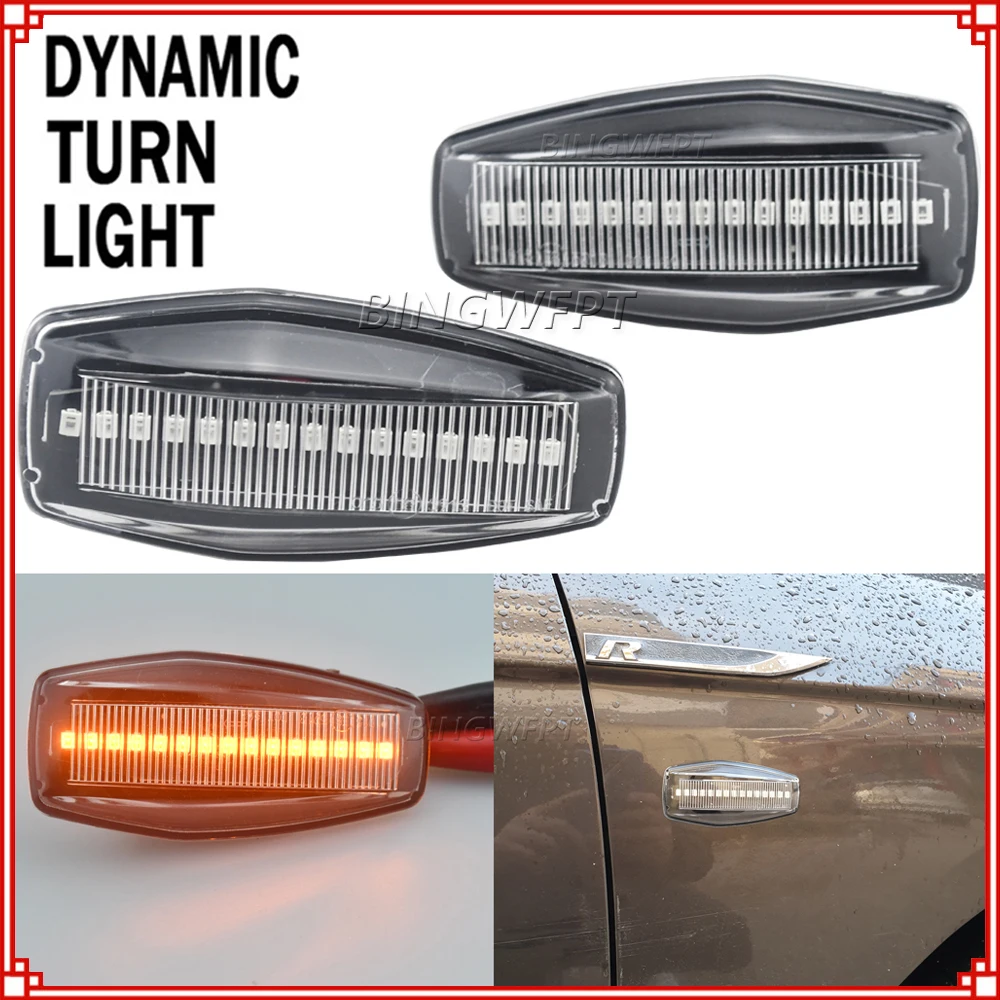 High Quality 2Pcs For Hyundai Flowing Indicator Plug Play Streamer LED Side Marker Turn Signal Light For Elantra Getz XG Tucson