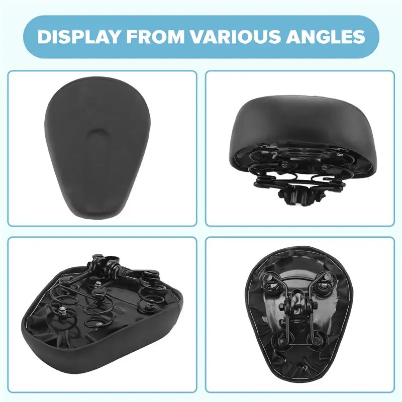 NEW HOT In Stock-E-Bike Saddle Widen Four-Spring MTB Bike Saddles Soft Pad Electric Bikes Tricycle Scooter Seat Cycling Parts