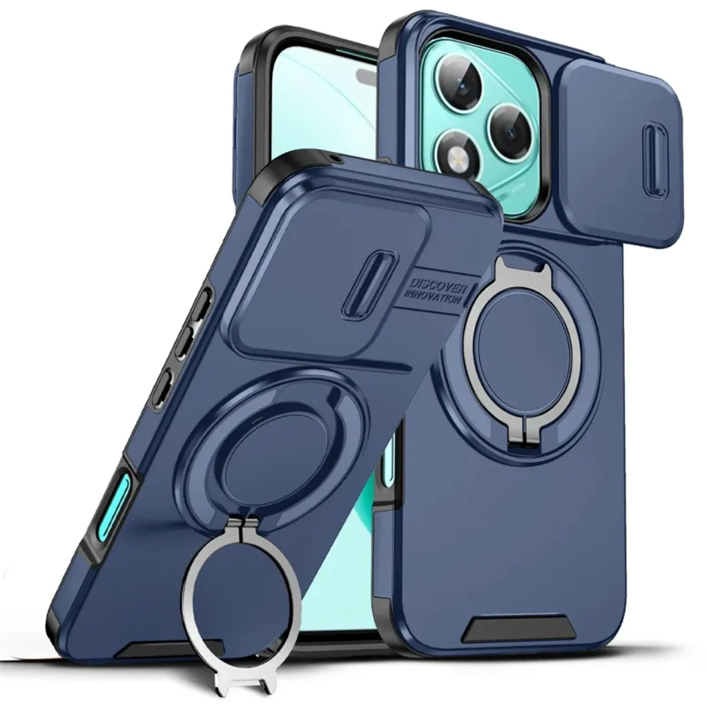 360° Magnetic Ring Holder Kickstand Phone Case For For Honor 600 400 Magic 8 7 6 5 Lite 5G 400 200 Smart X8D X7D X9D X9C X9A X7C