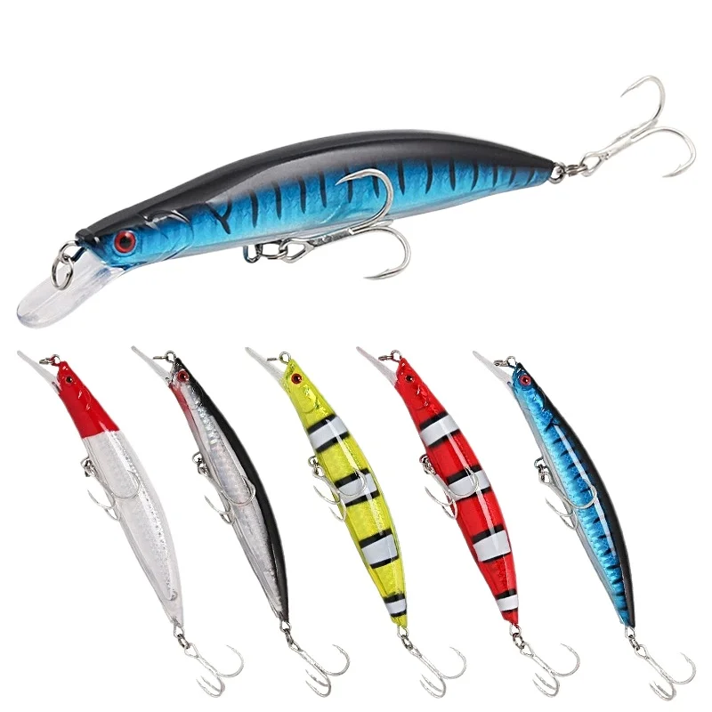 Пресноводная морская рыбалка, лазерная тонущая водная приманка, звуковая бусина, жесткая приманка Mino, 16,5 см, 24 г, резервуар для крови, усиленный двойной крючок Пресноводная морская рыбалка, лазерная тонущая водная приманка, звуковая бусина, жесткая приманка Mino, 16,5 см, 24 г, резервуар для крови, усиленный двойной крючок