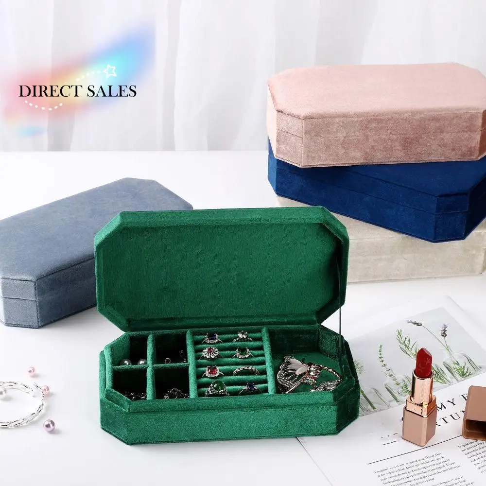 

Rings Necklace Jewelry Packing Bag Large Capacity Bracelet Earrings Velvet Jewelry Holder Organizer Square Jewelry Box Gift