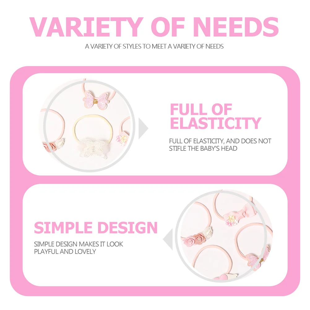 

8pcs Butterfly Headband Flower Hairband Flower Hairband Hair Accessory Festival Costume Gift Decor