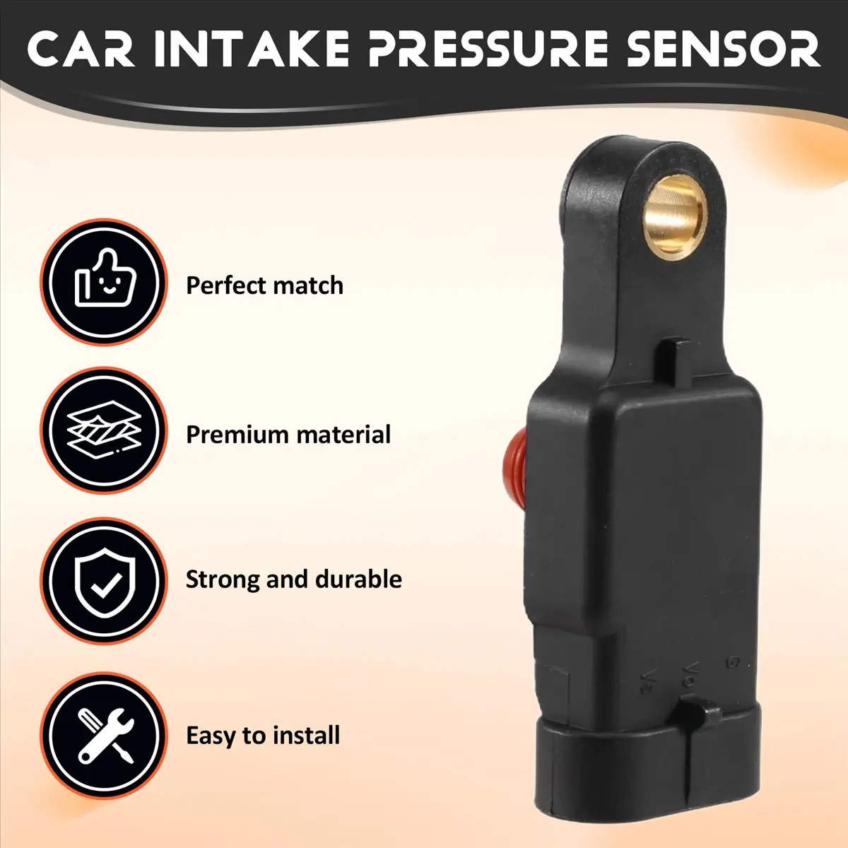 #68L Manifold Absolute Pressure MAP Sensor for Chevrolet Aveo Kalos Matiz,96325870,(ABS)