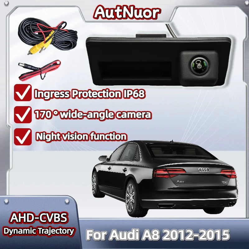 For Audi A8 Trunk Handle Reverse Camera 2012-2015 Night Vision Rear View BackUp Parking CCD Technology
