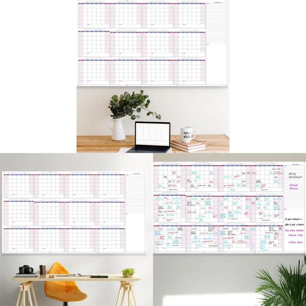 Настенный календарь на 2026 год для просмотра, календарь-ежегодник, стираемый настенный календарь, настенный органайзер для и