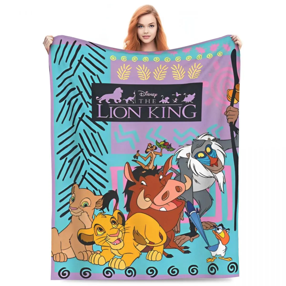 Simba Lion King Nap Blanket Soft Novelty Plush Throw Blanket For Couch Bed Travel Flannel Bedspread Bed Cover