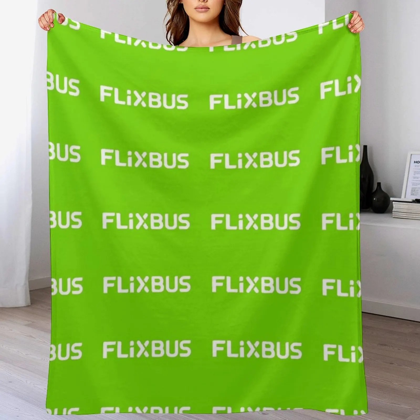 

Flixbus Throw Blanket Shaggy warm for winter funny gift Blankets