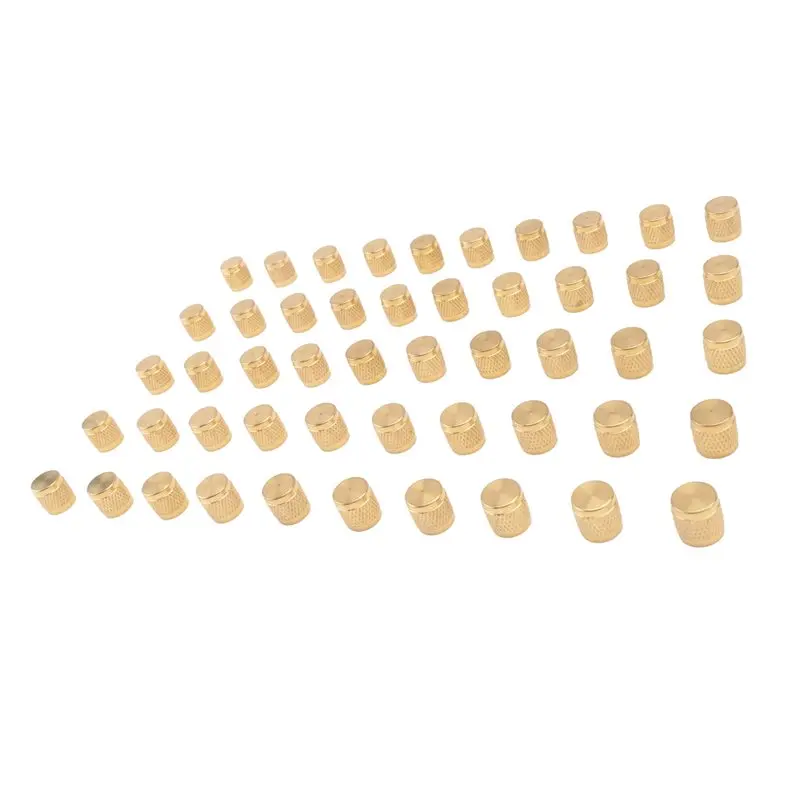 MLGB-50 Pcs 1/4Inch Brass Flare Cap, Solid Brass Caps With Neoprene O Ring Seal, 1/4Inch SAE HVAC Valve Caps