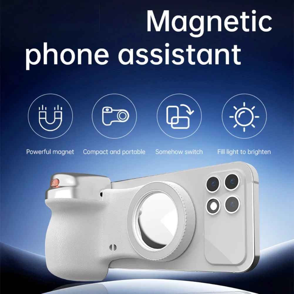 

Магнитный телефон с камерой, ручка для съемки, держатель для телефона, ручка для помощи с дистанционным управлением, ручка в стиле DSLR для аксессуаров для мобильных телефонов