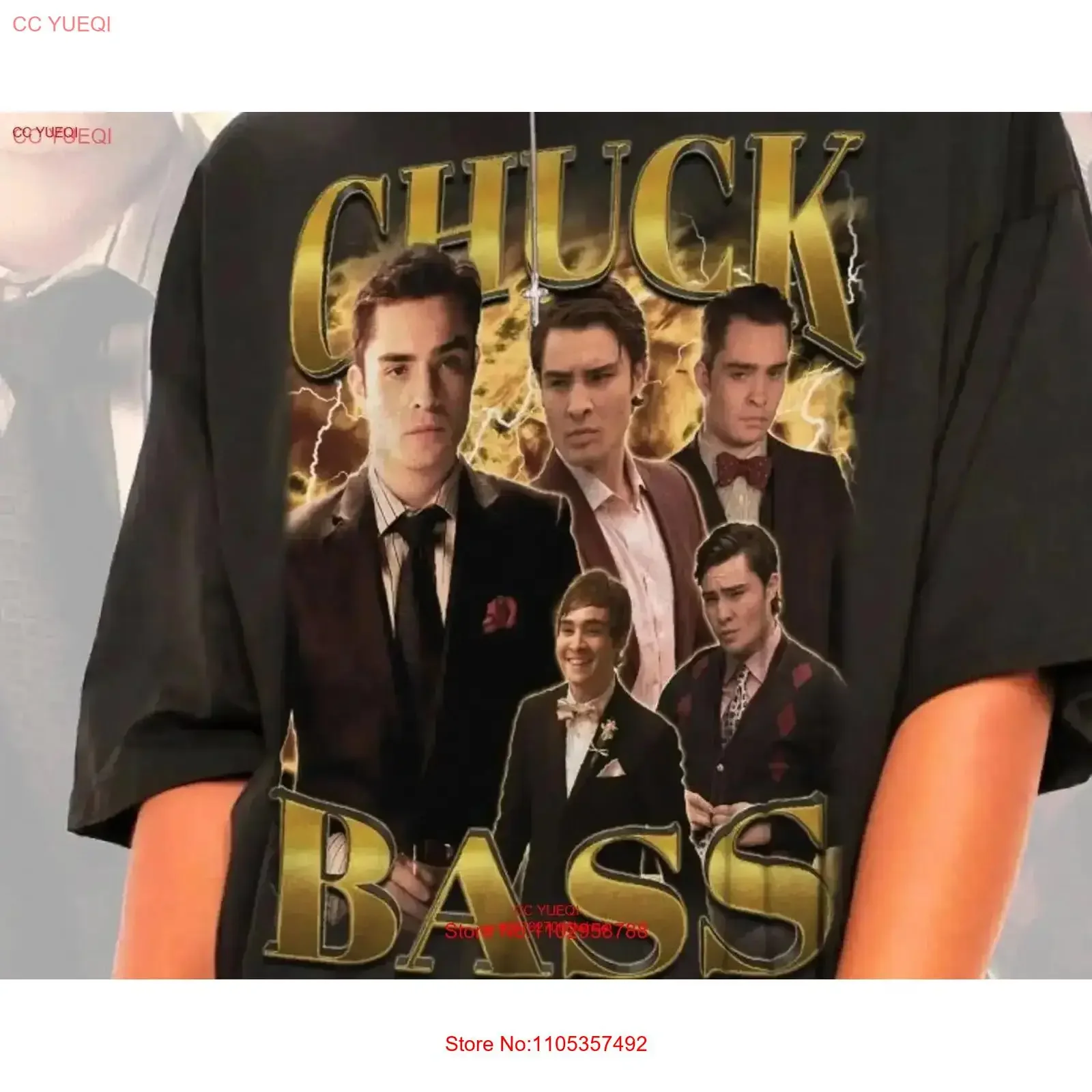 Chuck Bass Retro Vintage T Shirt Size S 5XL vintage Washed fashion Comfortable Casual Slightly Breathable designer clothes