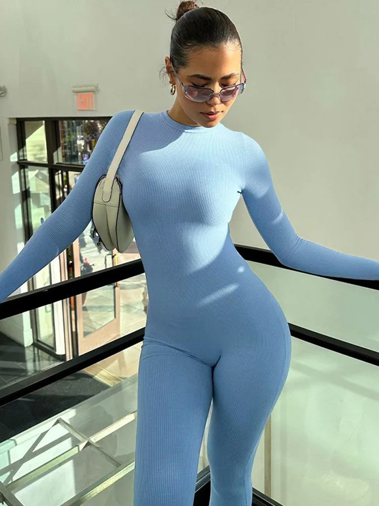 

Сексуальный обтягивающий комбинезон для йоги с высокой талией, длинные брюки, уличный круглый цельный спортивный костюм для женщин